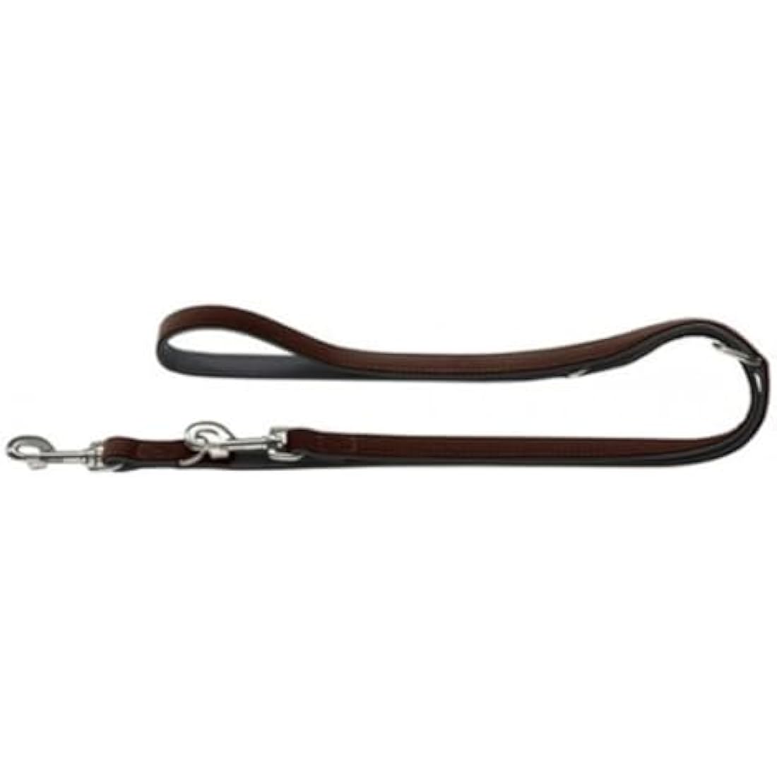 HUNTER Softie Art-Nubuk Nickel Training Lead Rope, 20 x 200 cm, Large, Brown/Nappa Black