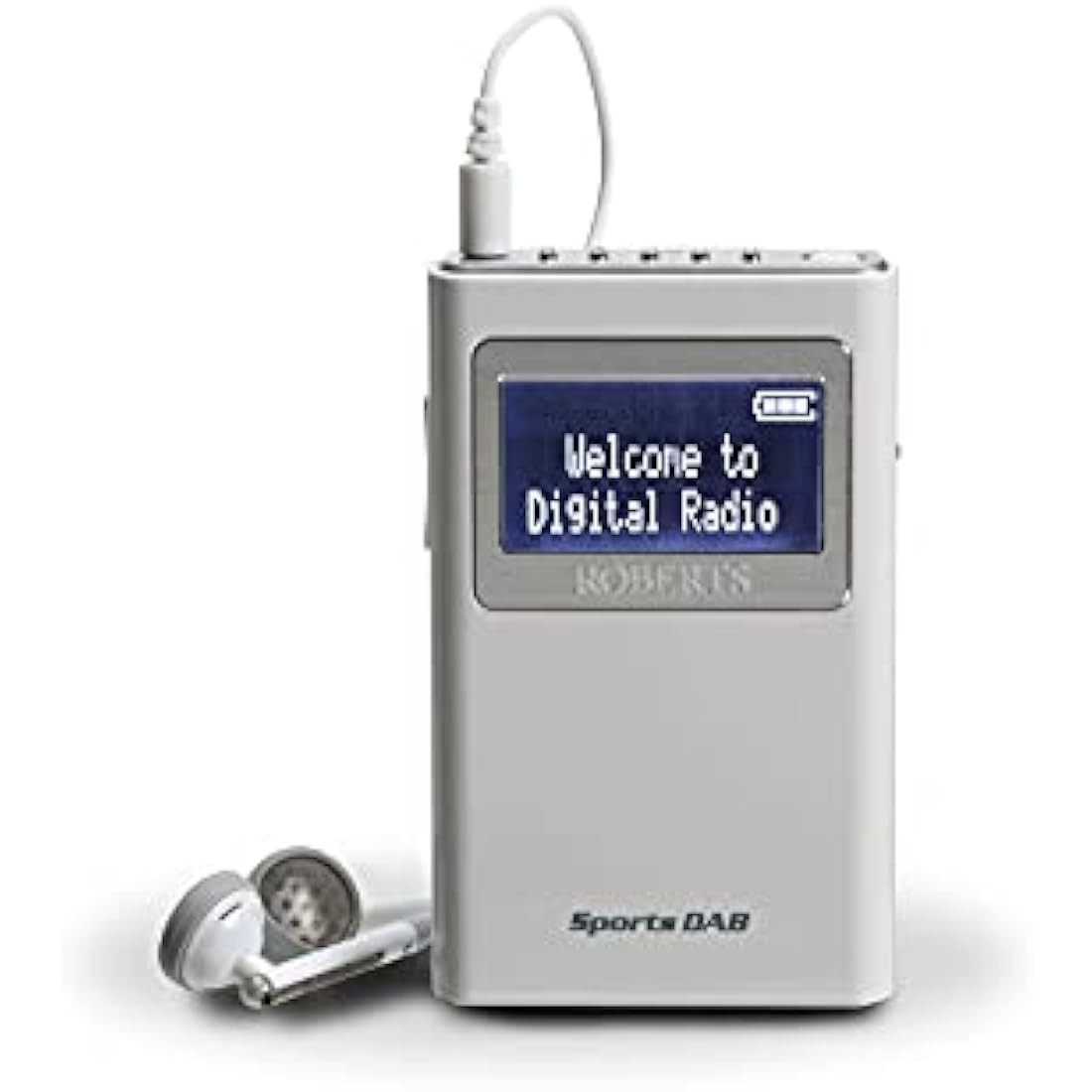 Roberts SPORTS DAB5 Personal DAB/FM/AM Radio, White