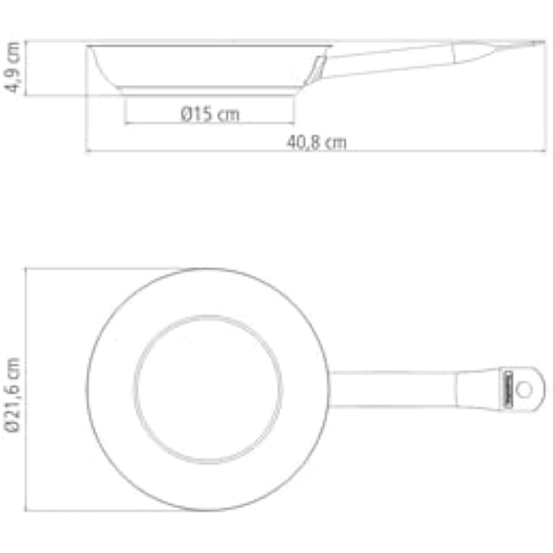 Tramontina 20-cm 1.1L, Stainless Steel Frying Pan, for Induction Hobs, Gas, Ceramic, Electric, Oven and Dishwasher-Safe