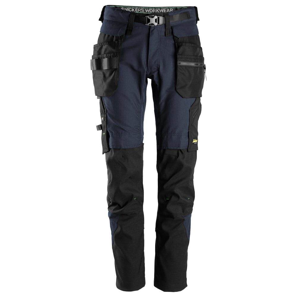 Snickers 6972  FlexiWork, Work Trousers+ Detachable Holster Pockets Navy Blue 38" Waist 32" Leg Snickers Size 54