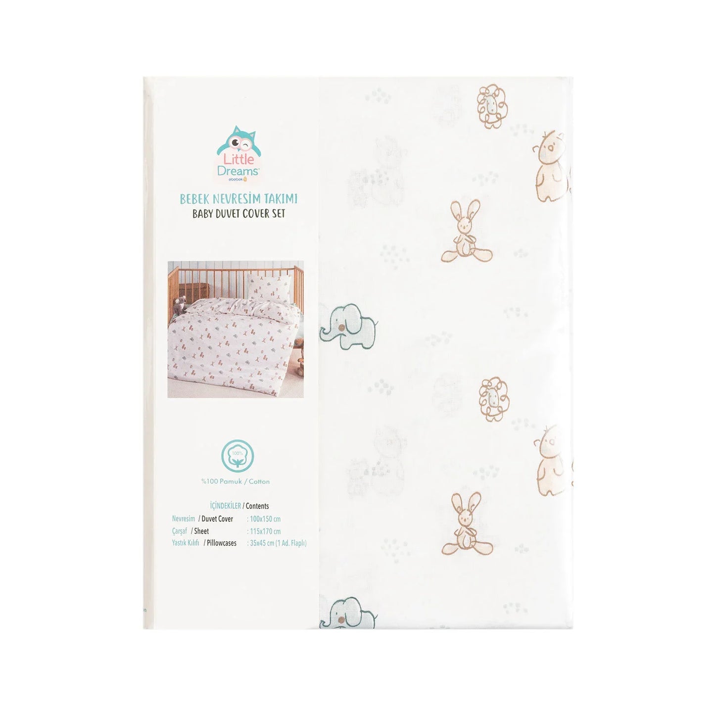 Little Dreams Unisex Baby Duvet Cover - Printed