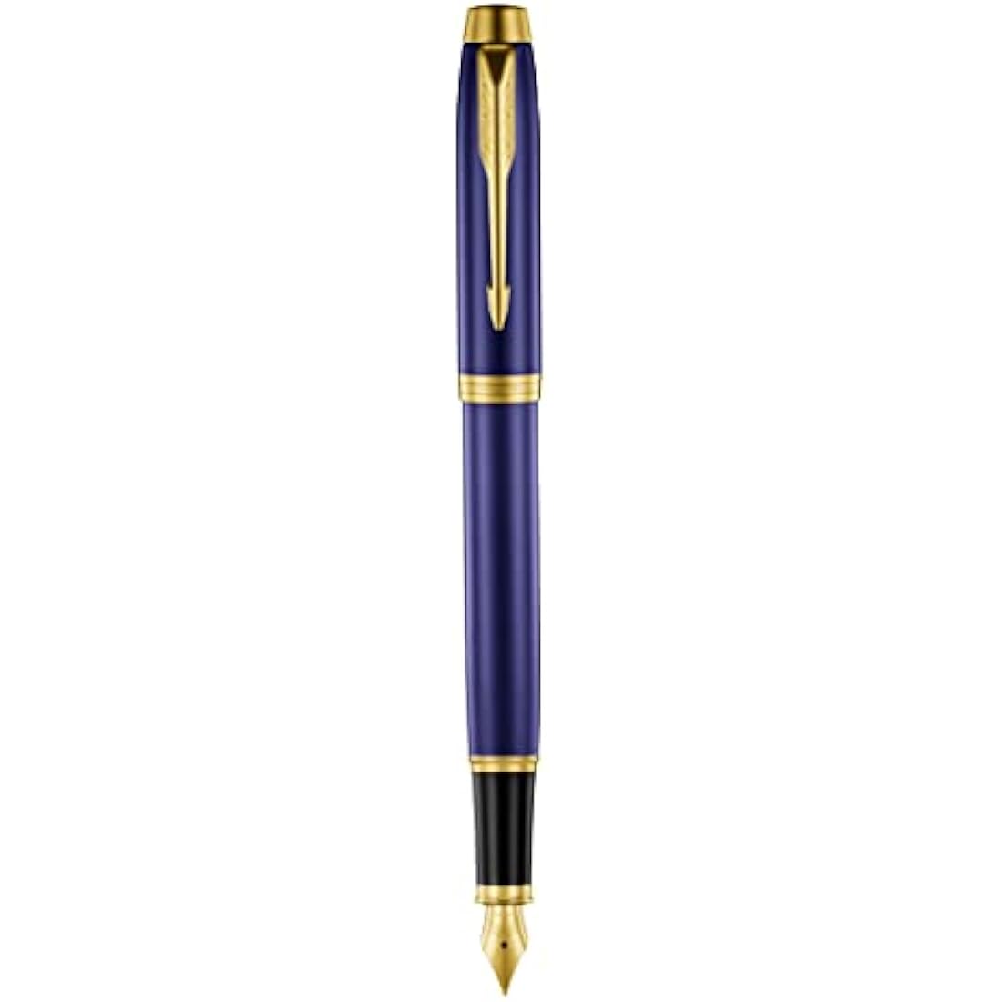 Parker IM Premium Limited Edition Fountain Pen | Lustrous Blue Lacquer with Gold Trims | Fine Gold Nib | Black Ink | Gift Boxed