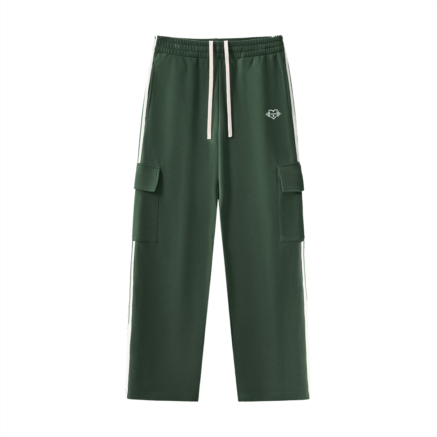 Side Stripe Straight-Leg Tracksuit Bottoms