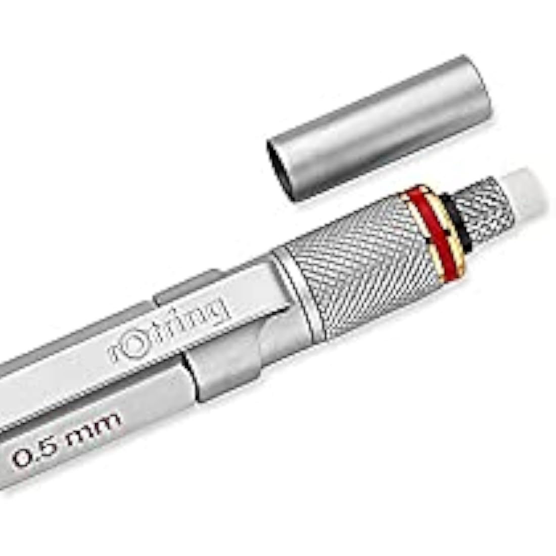 rOtring 800+ Mechanical Pencil and Touchscreen Stylus, 0.5 mm, Silver Barrel (1900183)