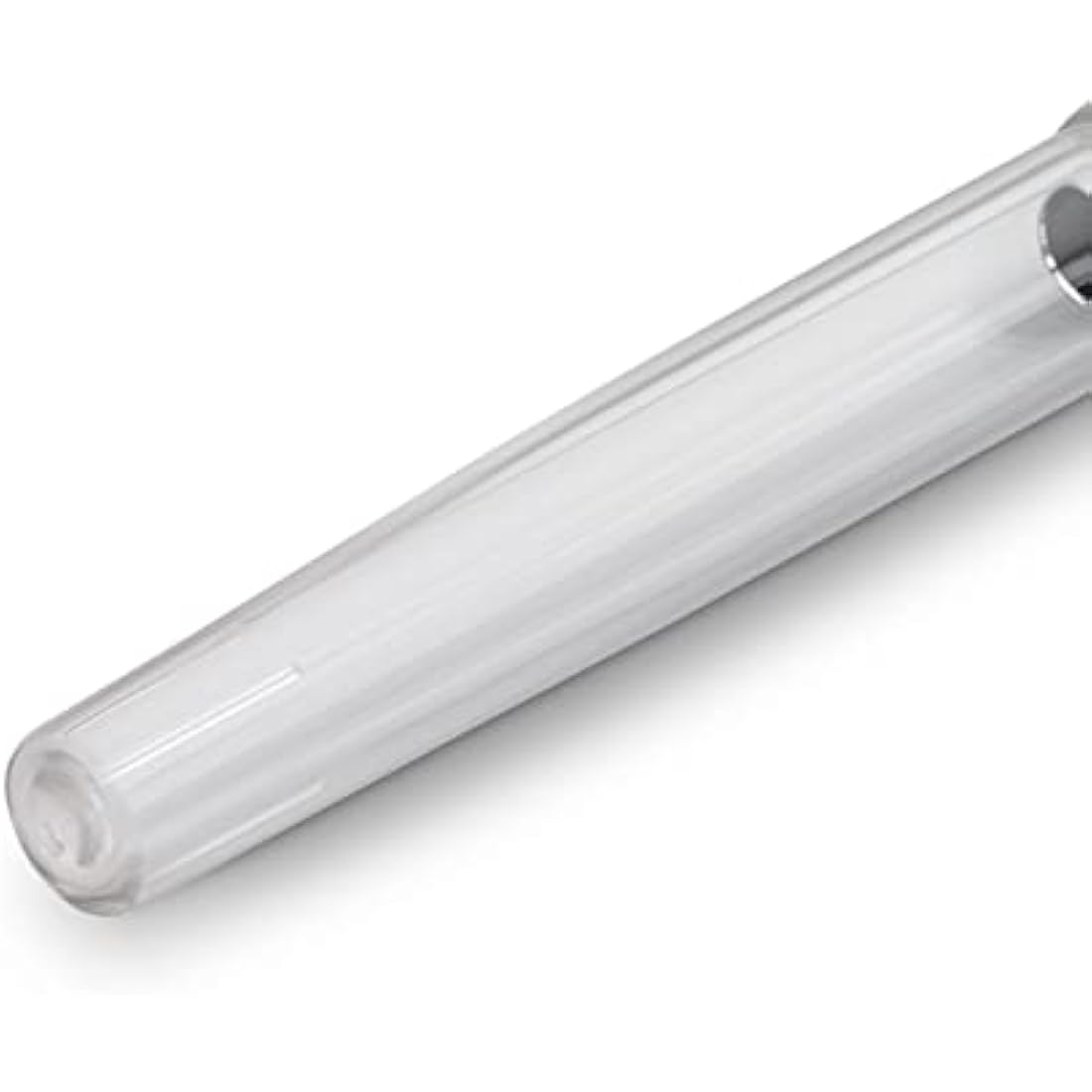 Kaweco STUDENT Transparent Fountain Pen I Premium Acrylic Fountain Pen for Ink Cartridges I Nostalgic Fountain Pen in Transparent with Silver Details I Student Pen 16 cm I Nib: M (Medium)