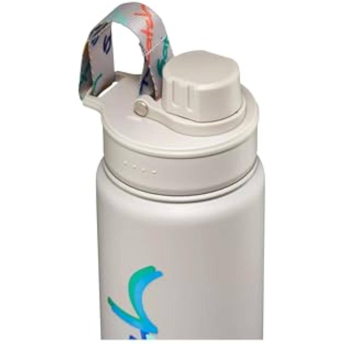Satch Drinking Bottle Made of Stainless Steel, BPA-Free, 0.5 L, Leak-Proof and Suitable for Carbonated Drinks, for Hot and Cold Drinks, Colourful Mind, Beige