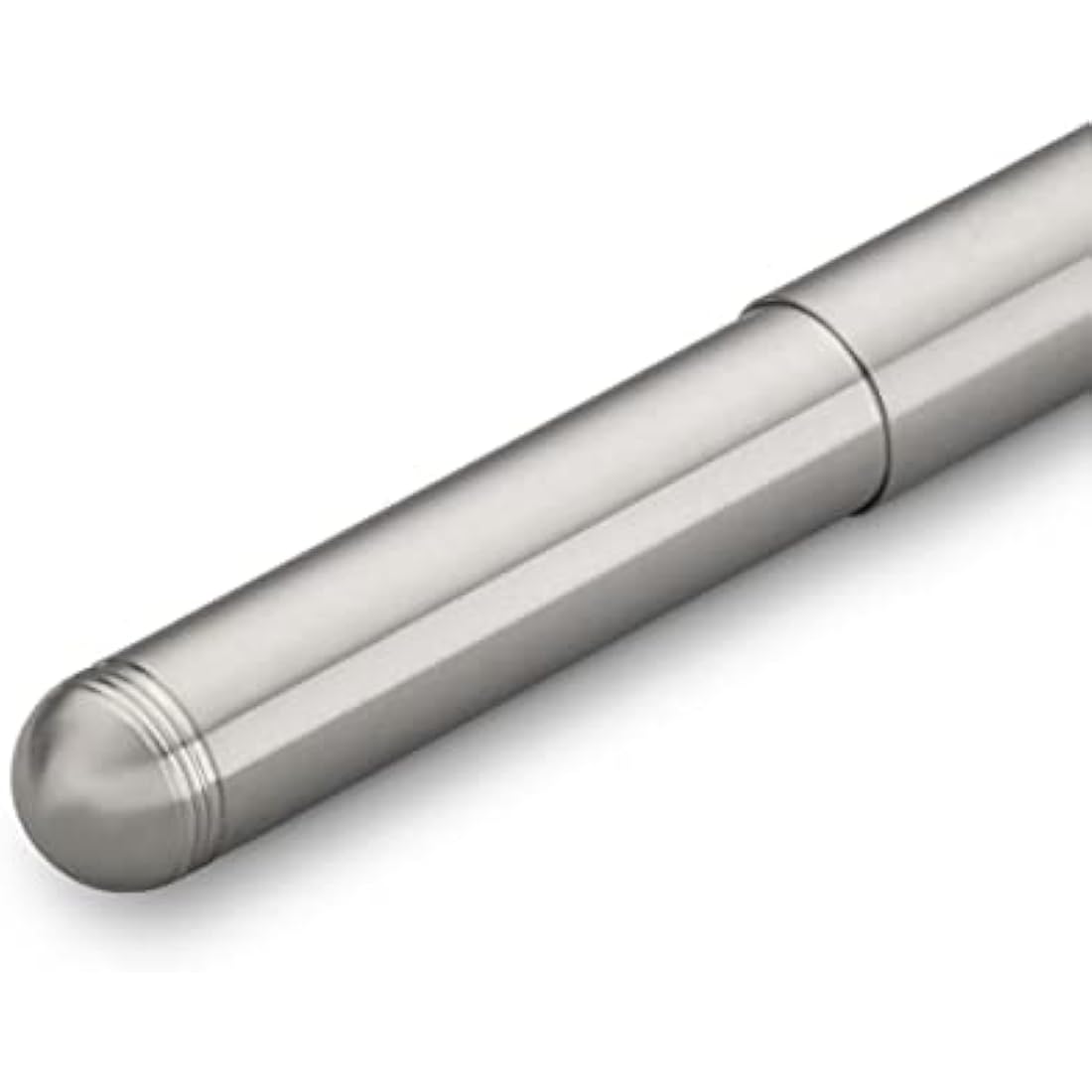 Kaweco SUPRA Fountain Pen Stainless Steel I Exclusive Fountain Pen for Ink Cartridges Including Retro Metal Box I Fountain Pen 16.5 cm I Nib: B (Broad)