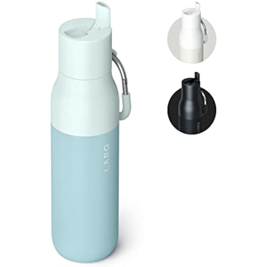 LARQ Bottle Flip Top 17oz - Insulated Stainless Steel Water Bottle with Straw | BPA Free | Reusable Water Bottle for Sports, Gym, and Travel | Keep Drinks Cold, Seaside Mint