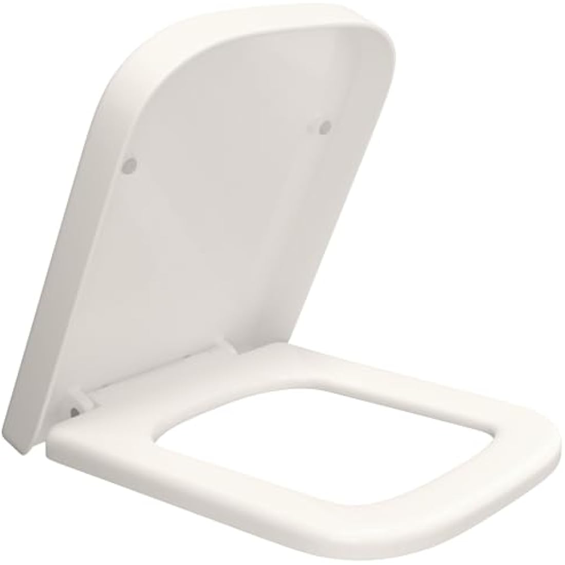 Square Toilet Seat Soft Close Toilet Seat Mute Seat Cover Quick Release Loo Seat Easy Cleaning Easy Installation with Top Fixing & Adjustable Hinges 42L x 36W cm Plastic AAN®