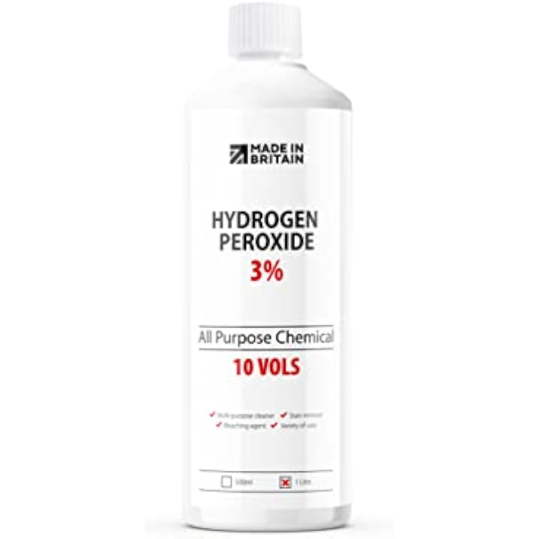 ChemLab McKLords Hydrogen Peroxide 3%, 1 Litre