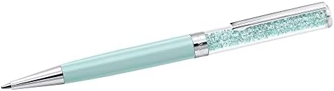 Swarovski Crystalline Ballpoint Pen, Black Ink in Mint Coloured Casing, Crystal Design, from the Crystalline Collection