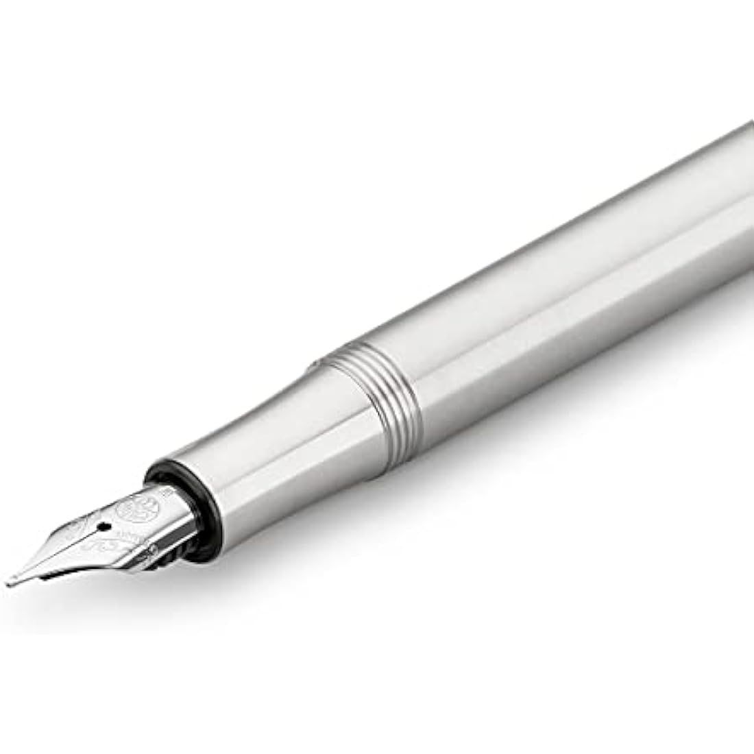 Kaweco LILIPUT Fountain Pen Silver I Premium Aluminium Fountain Pen for Ink Cartridges I Exclusive Fountain Pen 12.5 cm I Nib: BB (Extra Broad)