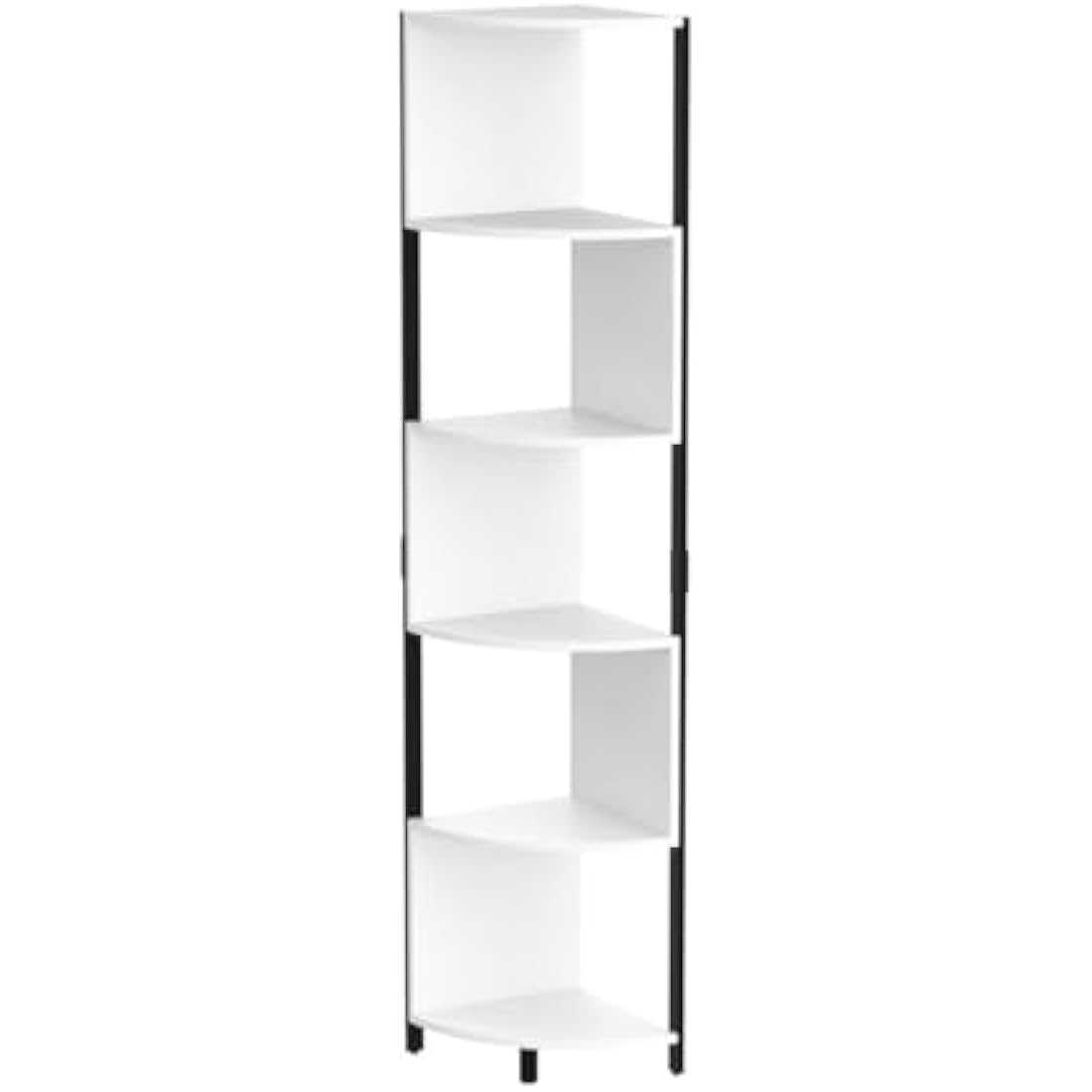 YITAHOME 6-Tier Corner Shelf, 68.8" Tall Modern Free Standing Zigzag Corner Bookshelf, 6 Shelf Display Corner Bookcase Open Small Book Shelves for Living Room, Home Office, Small Space, White