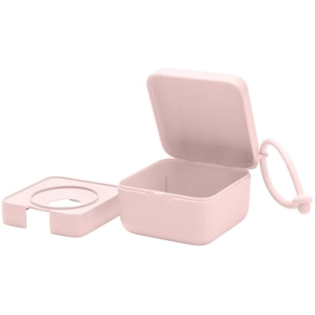 BIBS Dummy Box with Elastic Band Steriliser Box for Dummies 100% BPA Free Material Blossom