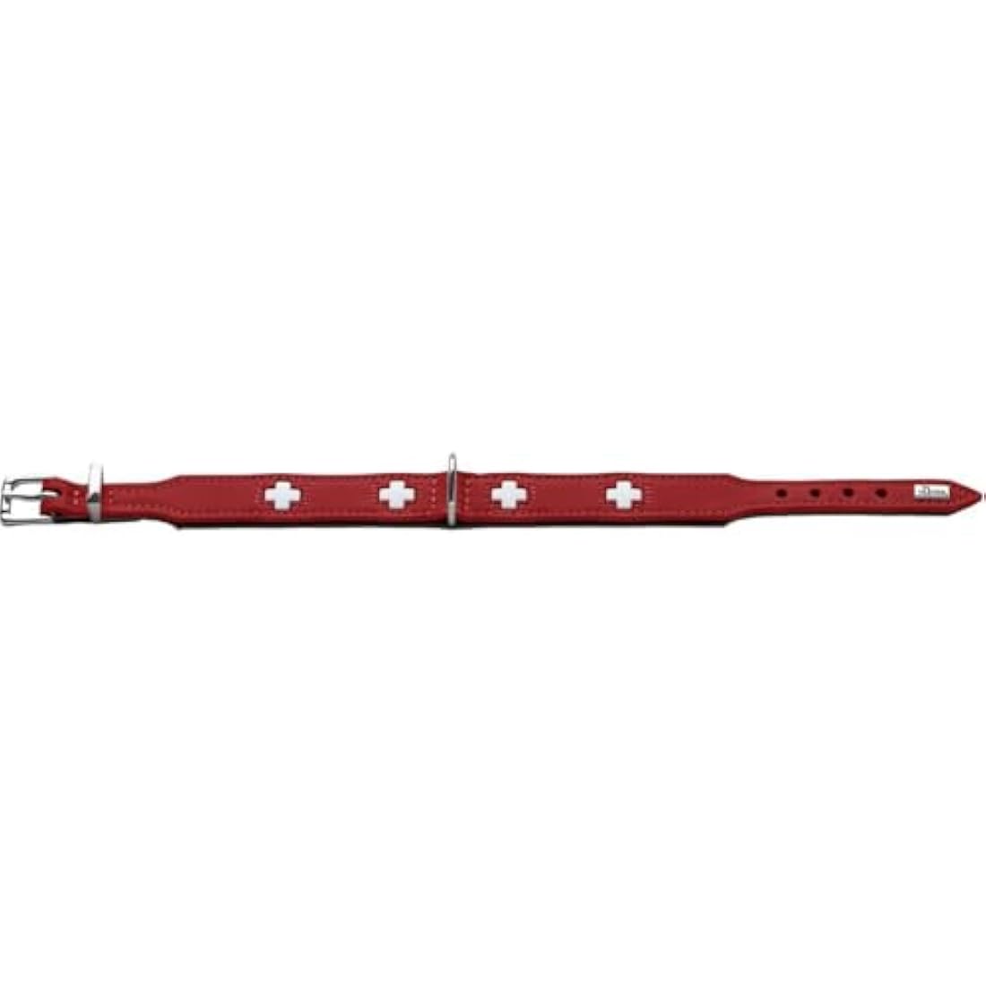 HUNTER Collar Swiss 70 Organic Leather, 56.0-63.5 cm, Red/Black
