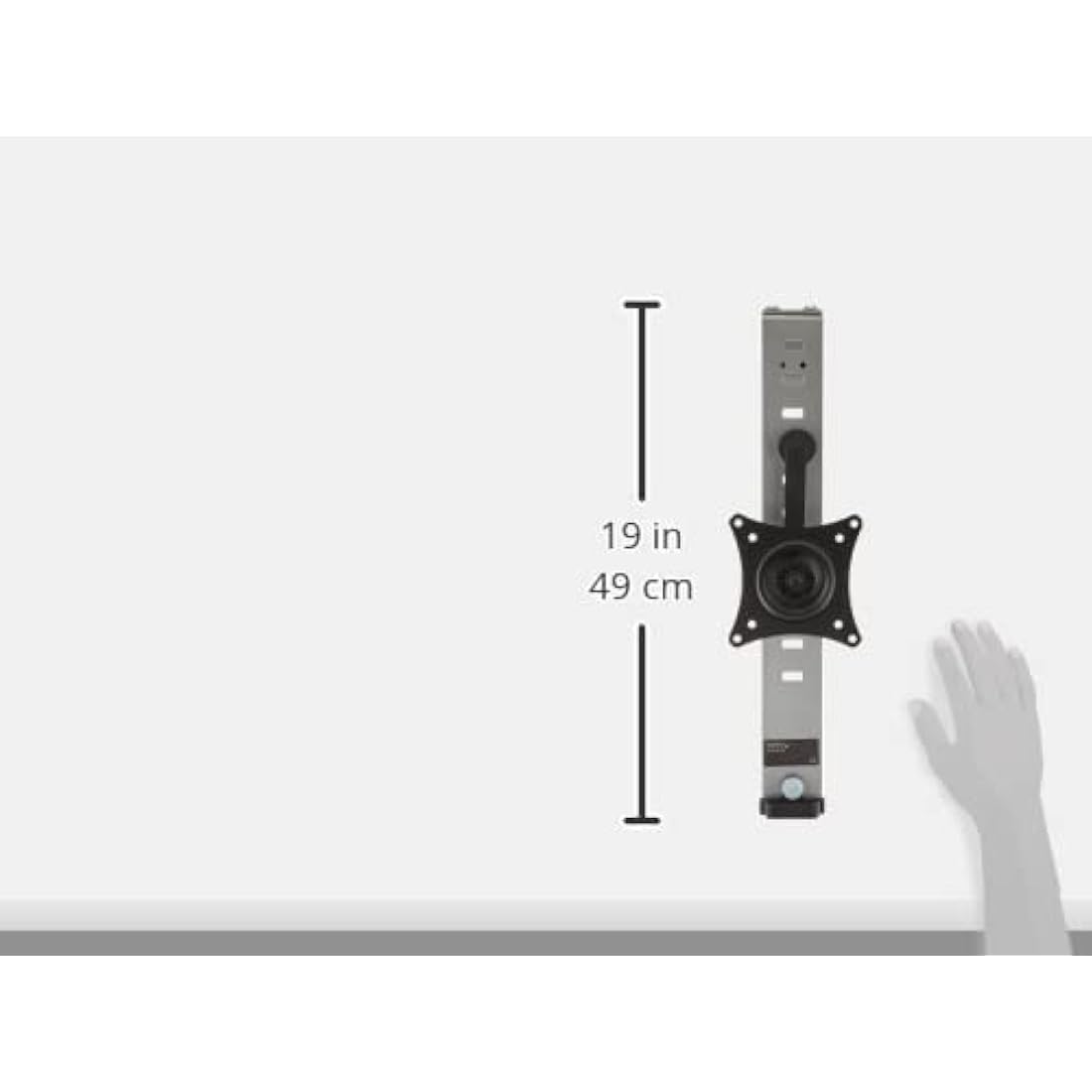 StarTech.com Cubicle Monitor Mount - Cubicle Wall Single Monitor Hanger - Up to 34" VESA Mount Display - Height Adjustable Ergonomic Office Cubicle Hanging Flat Panel Hook & Clamp Bracket (ARMCBCLB)