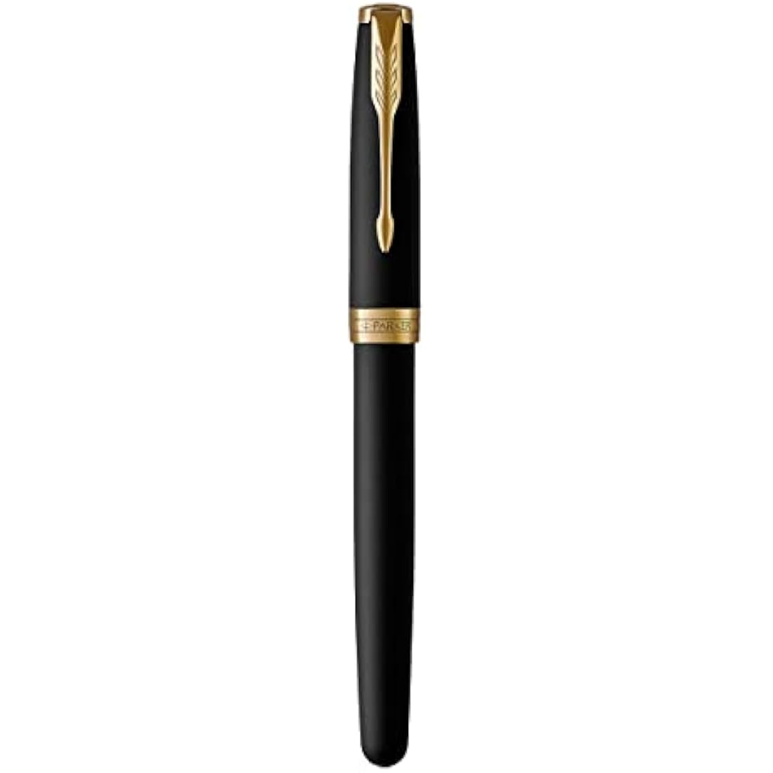 Parker Sonnet Rollerball Pen | Matte Black Lacquer with Gold Trim | Fine Point Black Ink | Gift Box