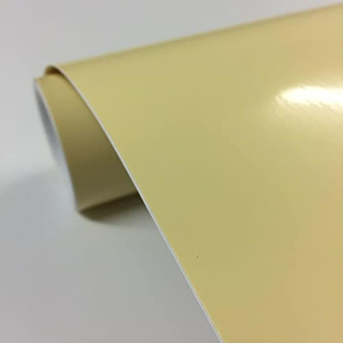 vgoltd Furniture Stickers Gloss Self Adhesive Vinyl Wrap Sticky Contact Paper Roll for Kitchen Countertop Cupboard Cabinets Wardrobe & Tabletops (Cream, 30W x 200L cm)