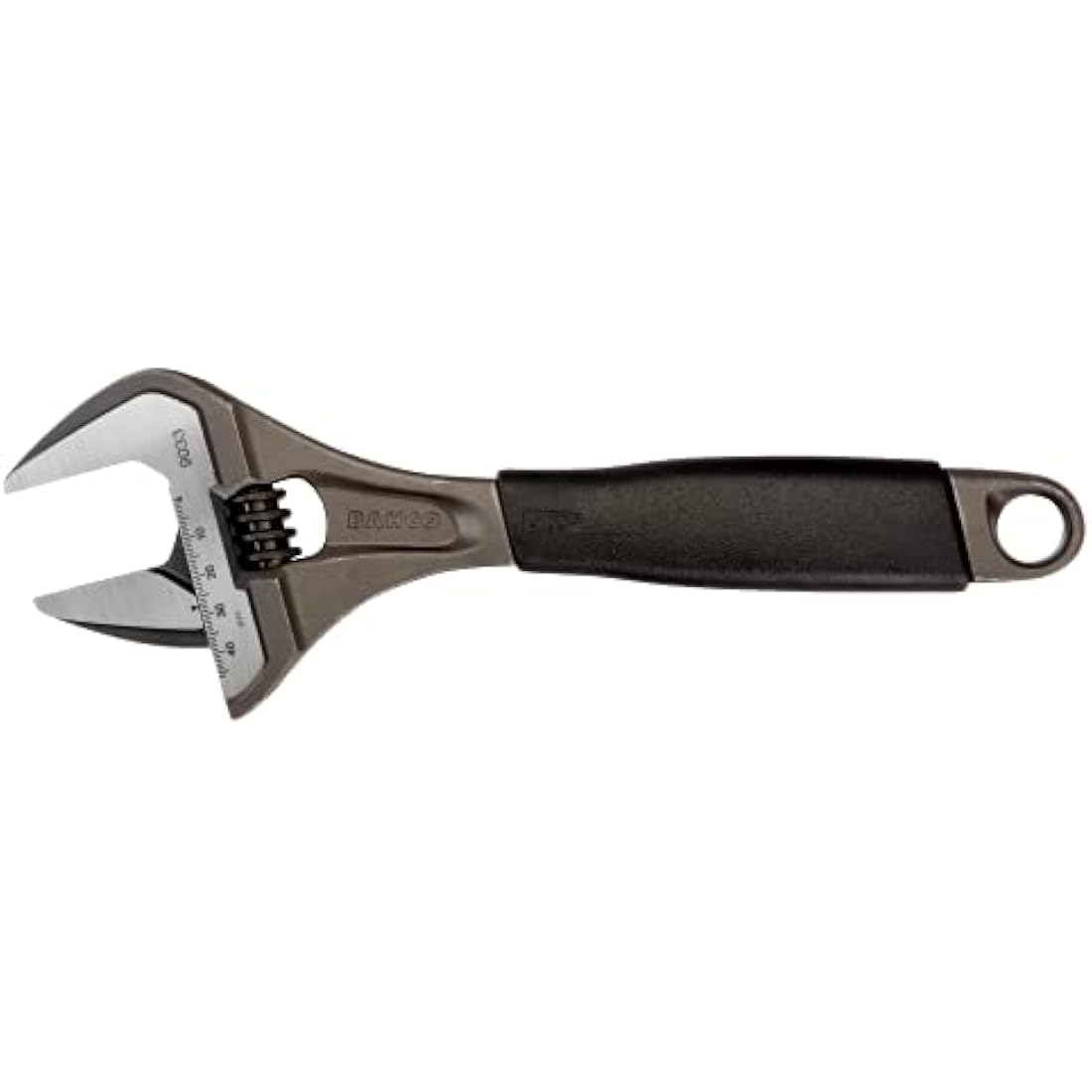 Bahco 9033 Extra Wide Jaw Adjustable Wrench, 270mm Length, Black