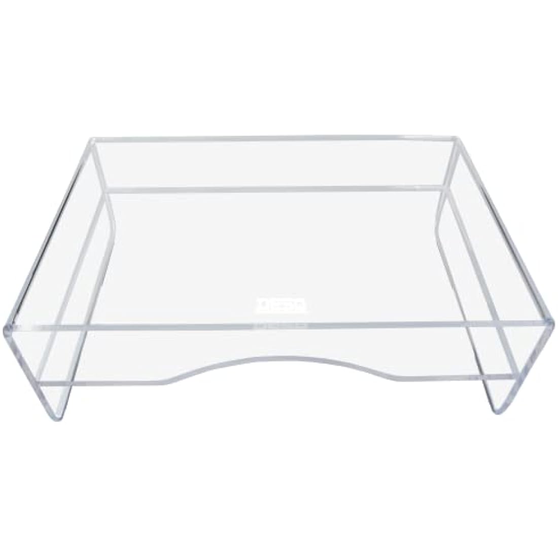 Desq Acrylic Monitor Stand Height 120 mm Letter Tray Dutch Design Transparent