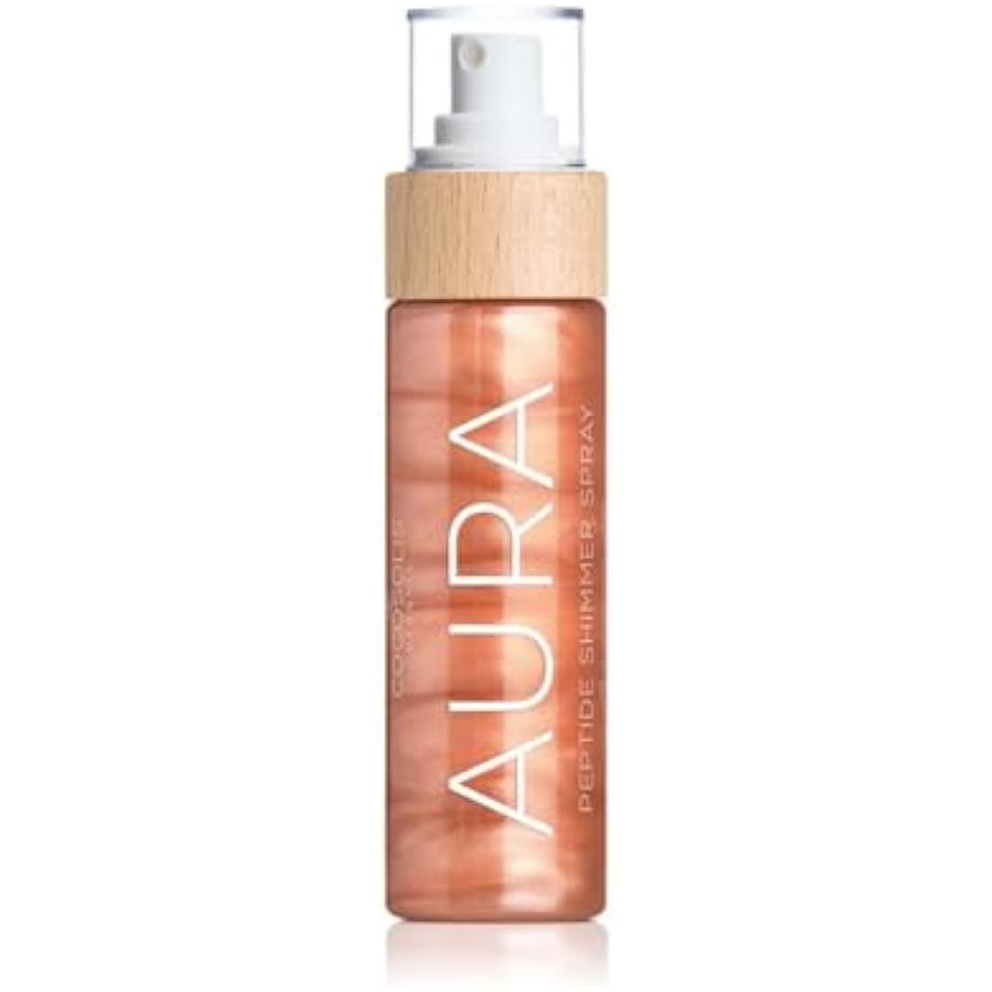 COCOSOLIS AURA Peptide Shimmer Spray - Natural glitter shimmer spray with peptides for face, body and hair