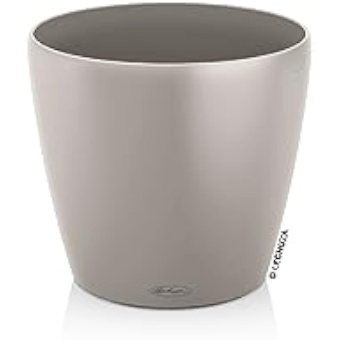 Lechuza CLASSICO Color 60 Self Watering Planter Large Garden Plastic Indoor and Outdoor Flower Plant Pot with Drainage Hole D60 H55.5 cm Sand Brown