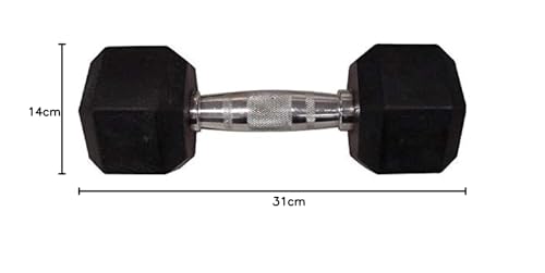Weider Rubber Hex Dumbbell - 35 LB