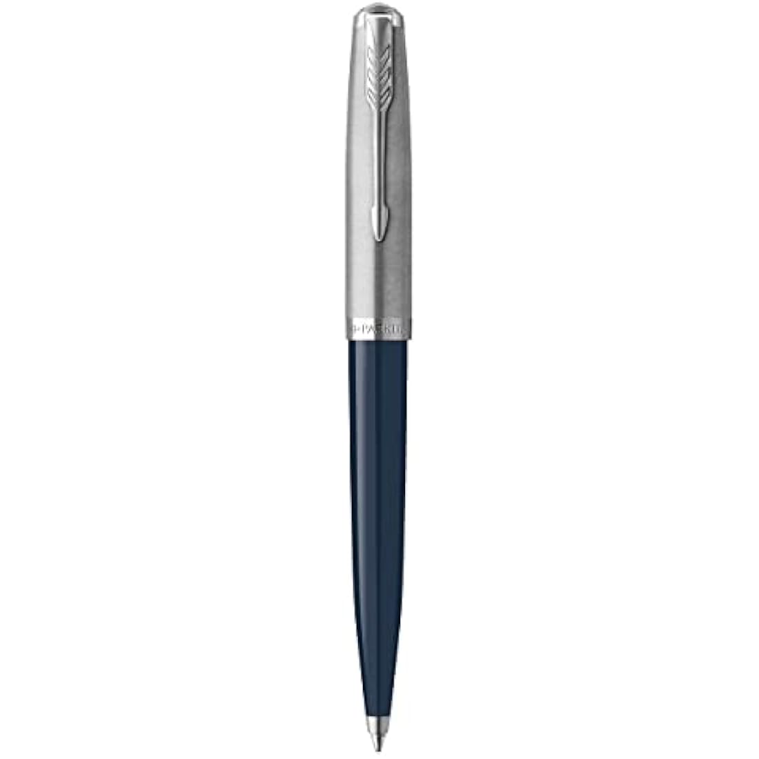 Parker 51 Ballpoint Pen | Midnight Blue Barrel with Chrome Trim | Medium Point with Black Ink Refill | Gift Box