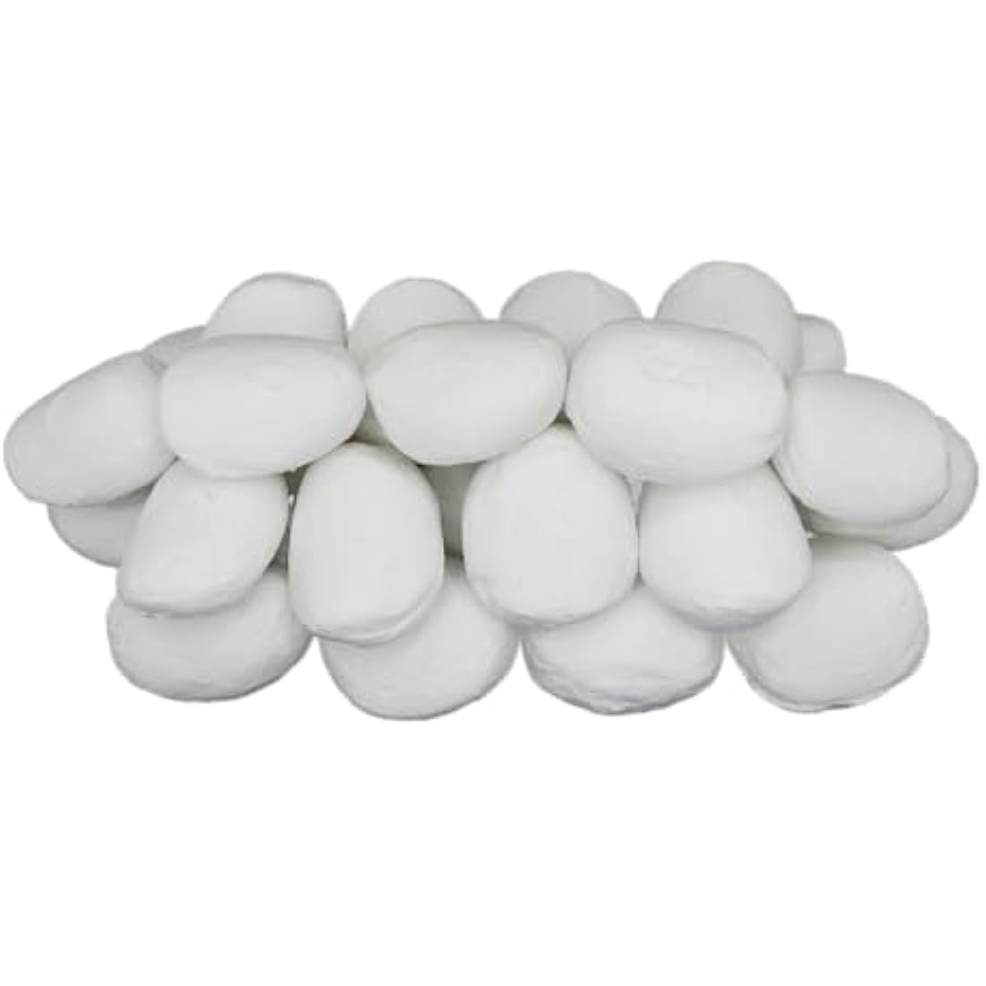 The Stove Wizard Gas Fire Replacement 20 Grey & White Ceramic Coal Pebbles Suitable for Gas, Electric, LPG and Bio Ethanol Fires