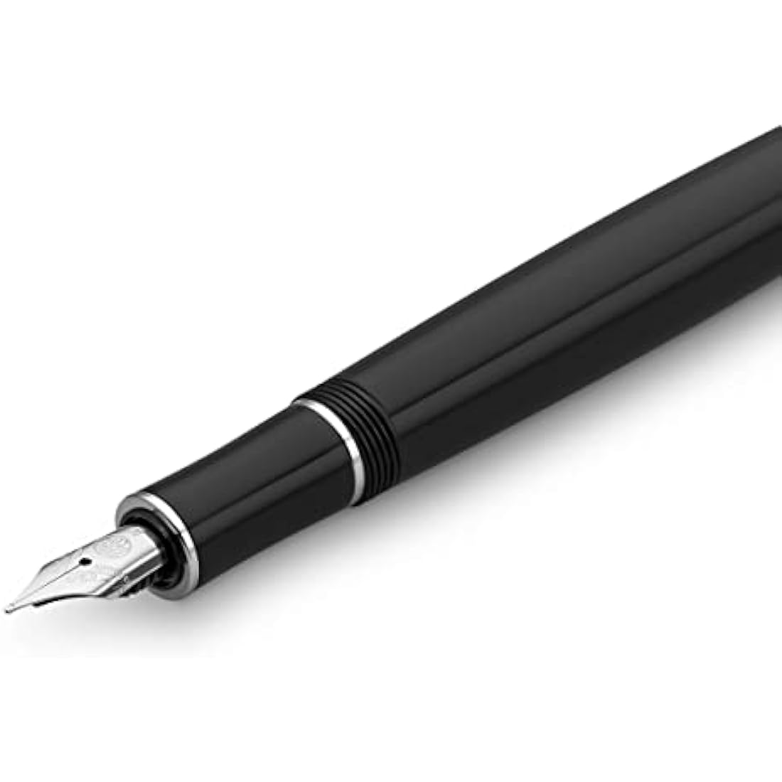 Kaweco DIA2 Fountain Pen Chrome I Premium Acrylic Fountain Pen for Ink Cartridges I Fountain Pen with Chrome Details I Nostalgic Fountain Pen 16 cm I Nib: B (Broad)