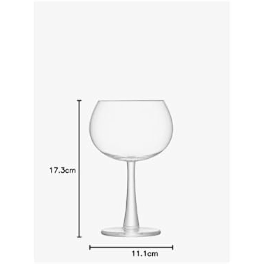LSA International Gin Balloon Glass 420 ml Clear | Set of 2 | Mouthblown and Handmade Glass | GN03