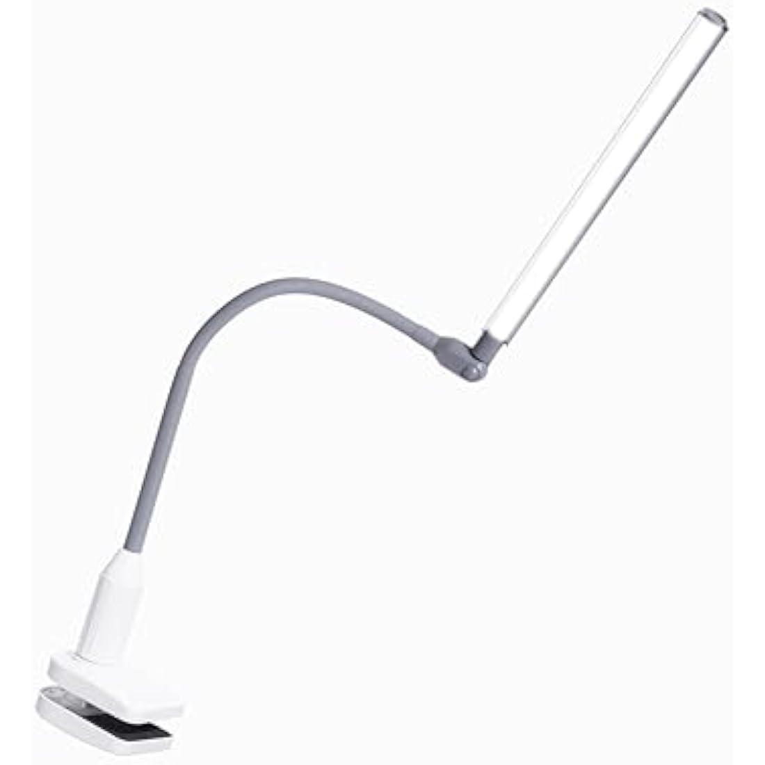 Daylight UnoPro™ Clamp Lamp - High CRI 95 LED (6,000K, 1150 Lux), Anti-Glare Shade, 4 Brightness Levels, Flexible Arm, Sturdy Clamp (White)