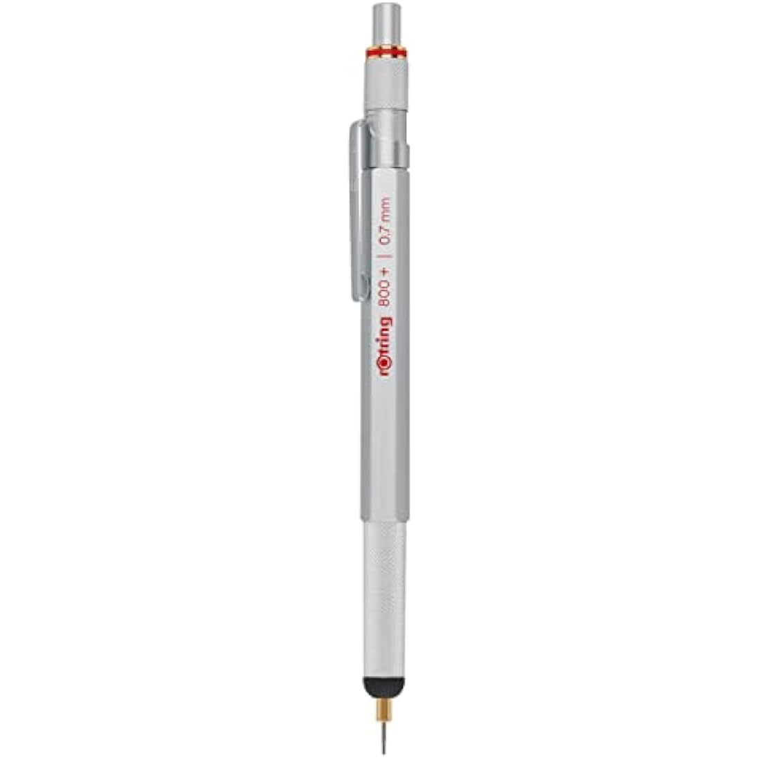 rOtring 800+ Mechanical Pencil and Touchscreen Stylus, 0.7 mm, Silver Barrel