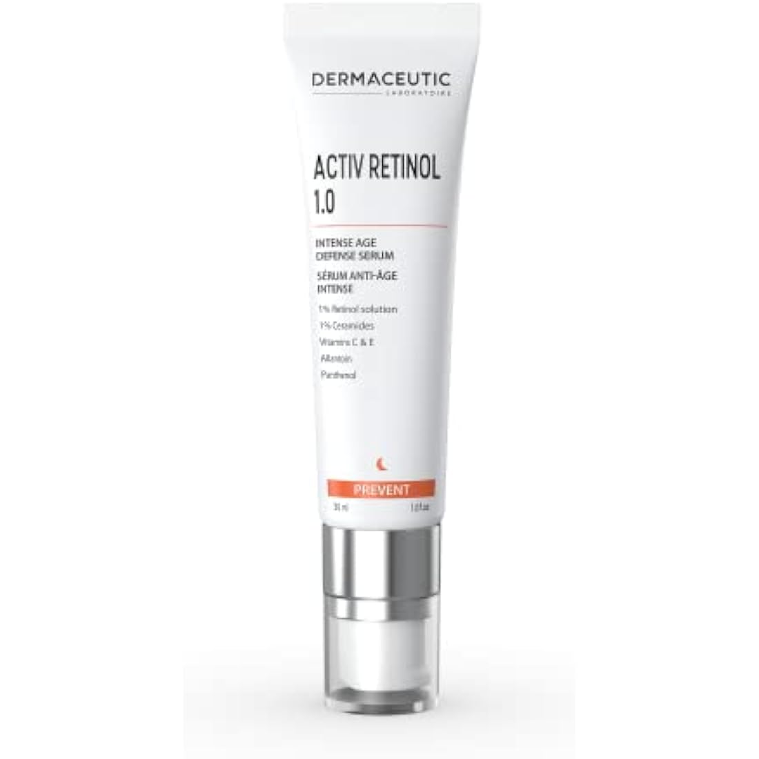 Dermaceutic Activ Retinol 1.0 - Age defense serum high strength - Face serum with Retinol and Vitamin C/E - 30ml