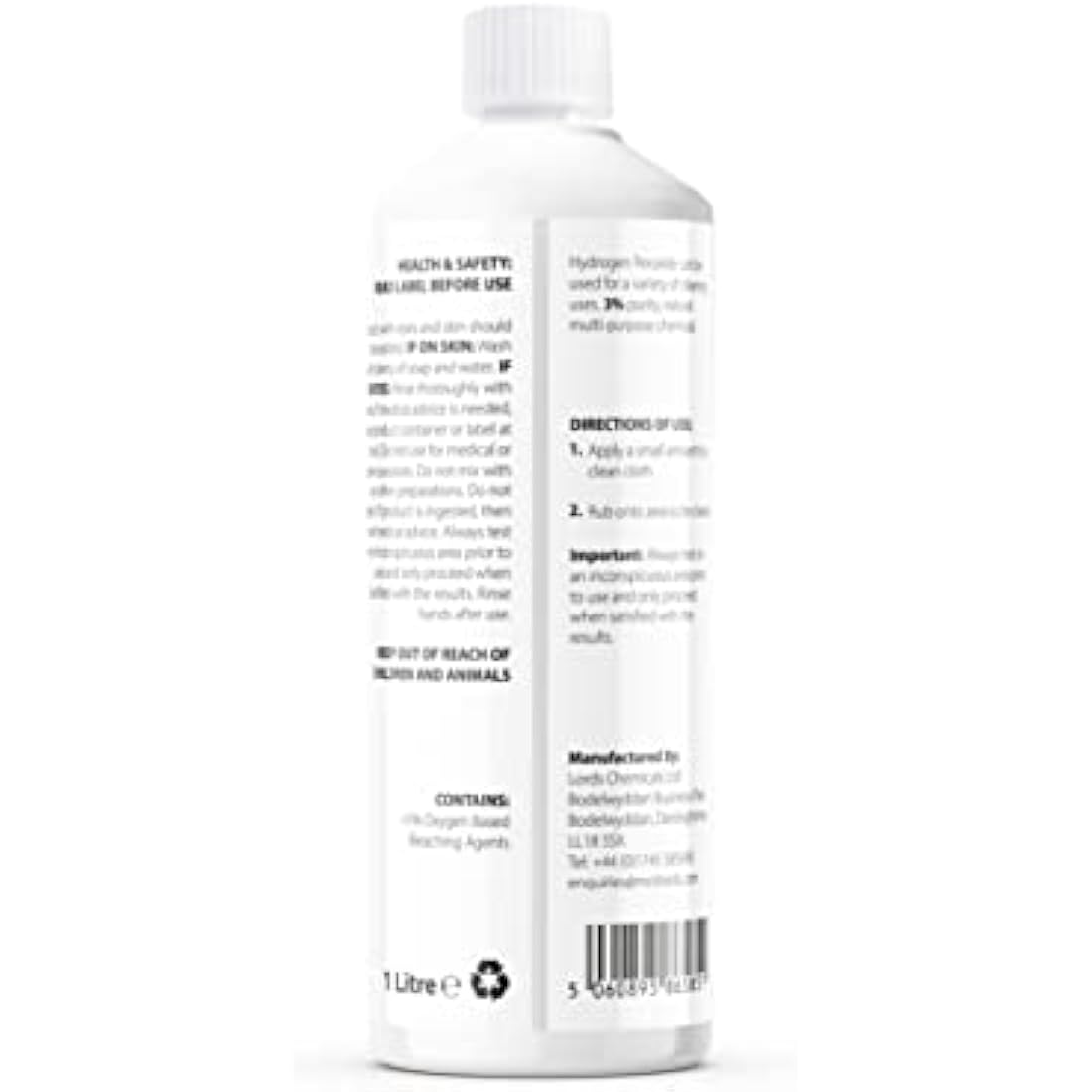 ChemLab McKLords Hydrogen Peroxide 3%, 1 Litre
