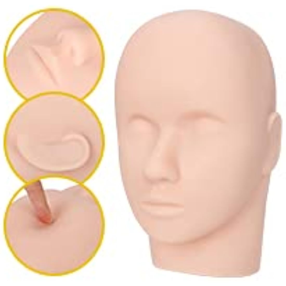 LASHVIEW Eyelash Extension Kit, with Mannequin Head Practice Exercise Set, Training Lash Extension Supplies for Beginners Include Individual Lashes Glue Tweezers and Training Lashes