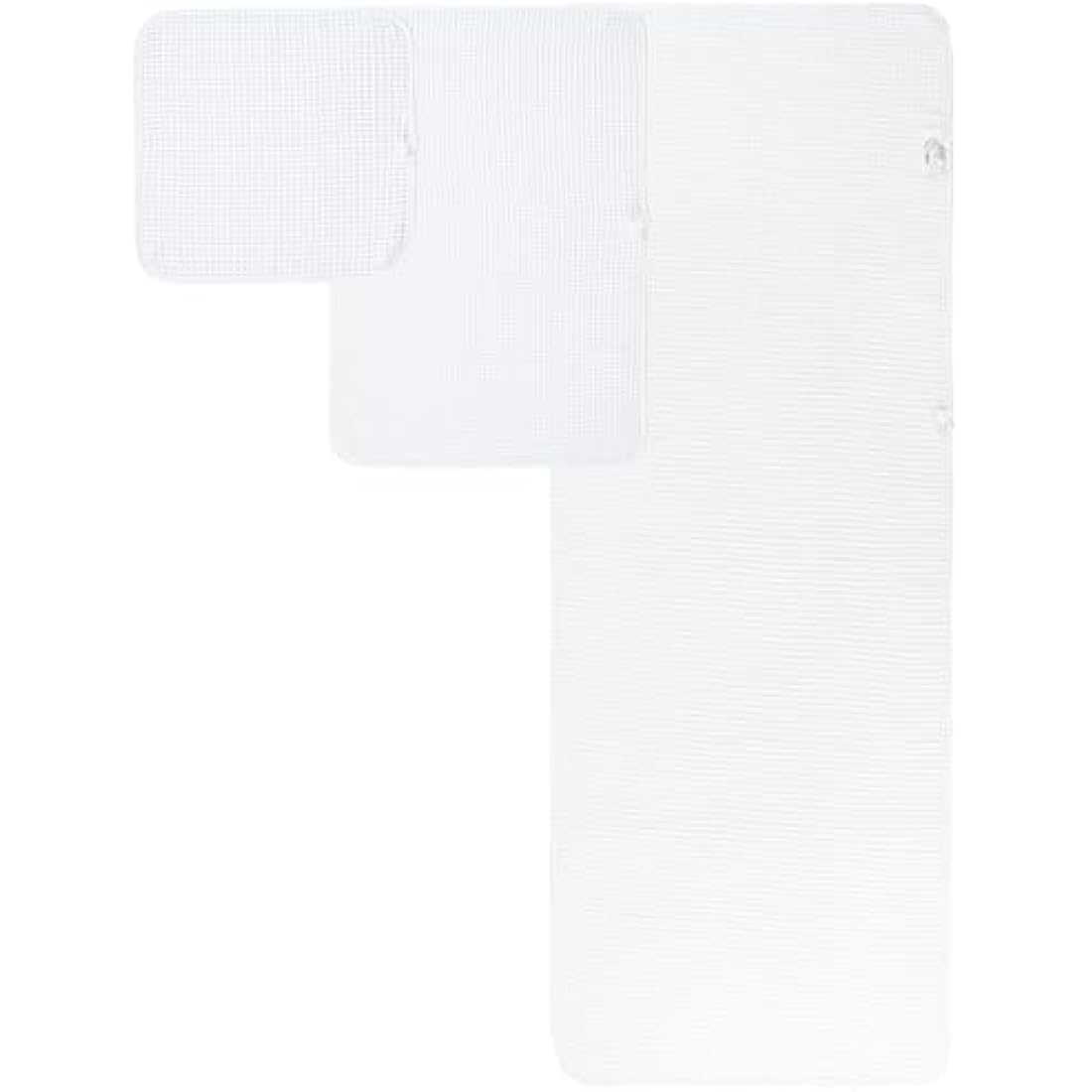 POLYTE Microfibre Oversize, 76 x 152 cm, Quick Dry Lint Free Bath Towel Set, 6 Piece (White, Waffle Weave)