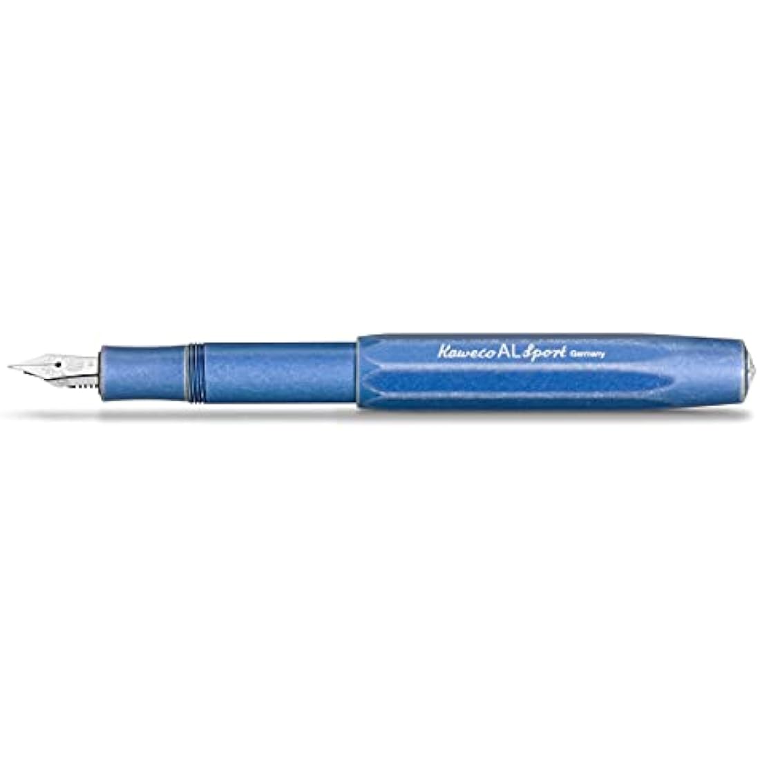 Kaweco AL SPORT Fountain Pen Stonewashed Blue I Premium Fountain Pen for Ink Cartridges I Exclusive Fountain Pen 13 cm I Nib: B (Broad)