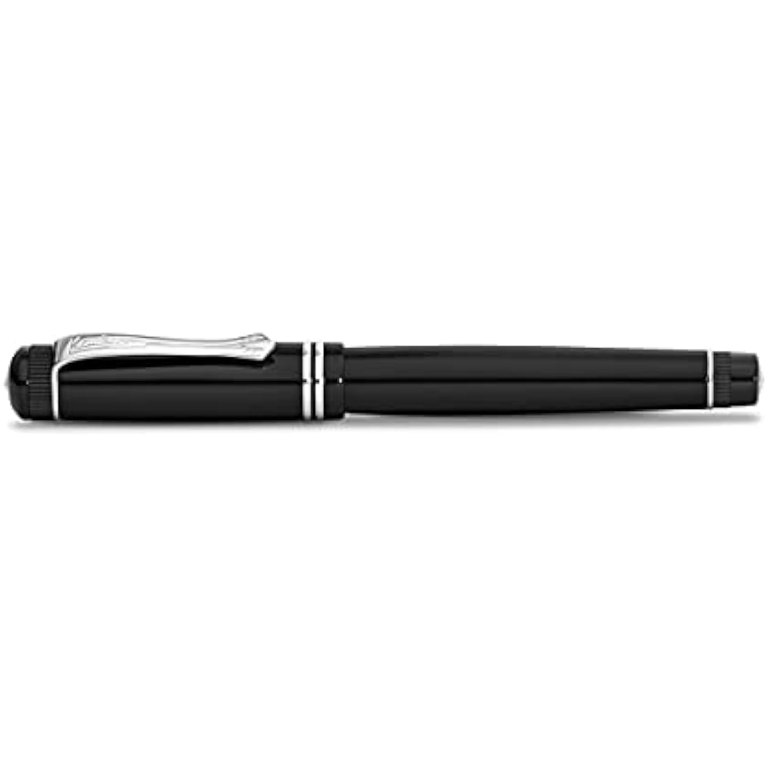 Kaweco DIA2 Fountain Pen Chrome I Premium Acrylic Fountain Pen for Ink Cartridges I Fountain Pen with Chrome Details I Nostalgic Fountain Pen 16 cm I Nib: B (Broad)
