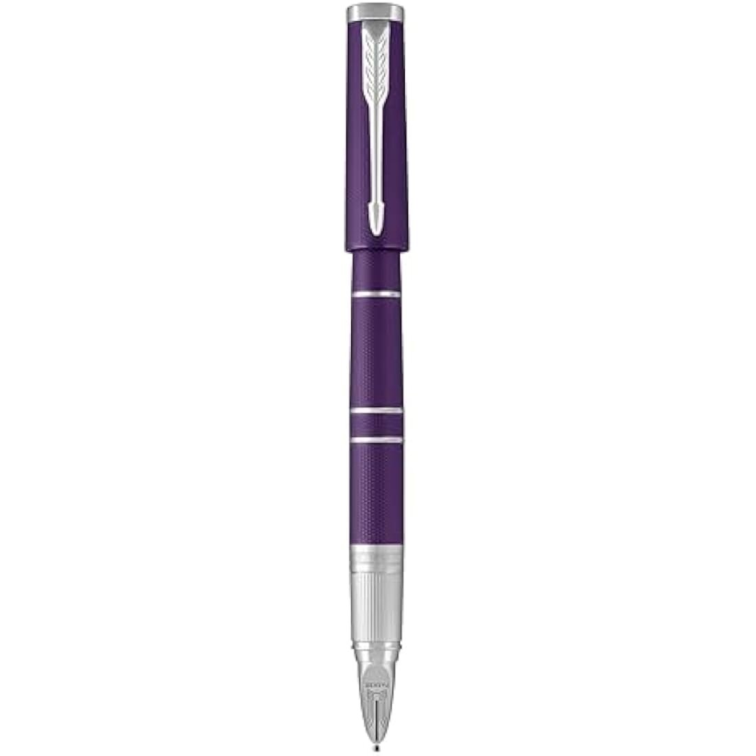 Parker Ingenuity Premium Metal 5th Technology Pen - Deluxe Deep Violet - Black Ink - Slim Version - Gift Boxed - Adapts To Handwriting Style