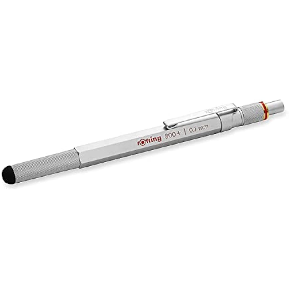 rOtring 800+ Mechanical Pencil and Touchscreen Stylus, 0.7 mm, Silver Barrel