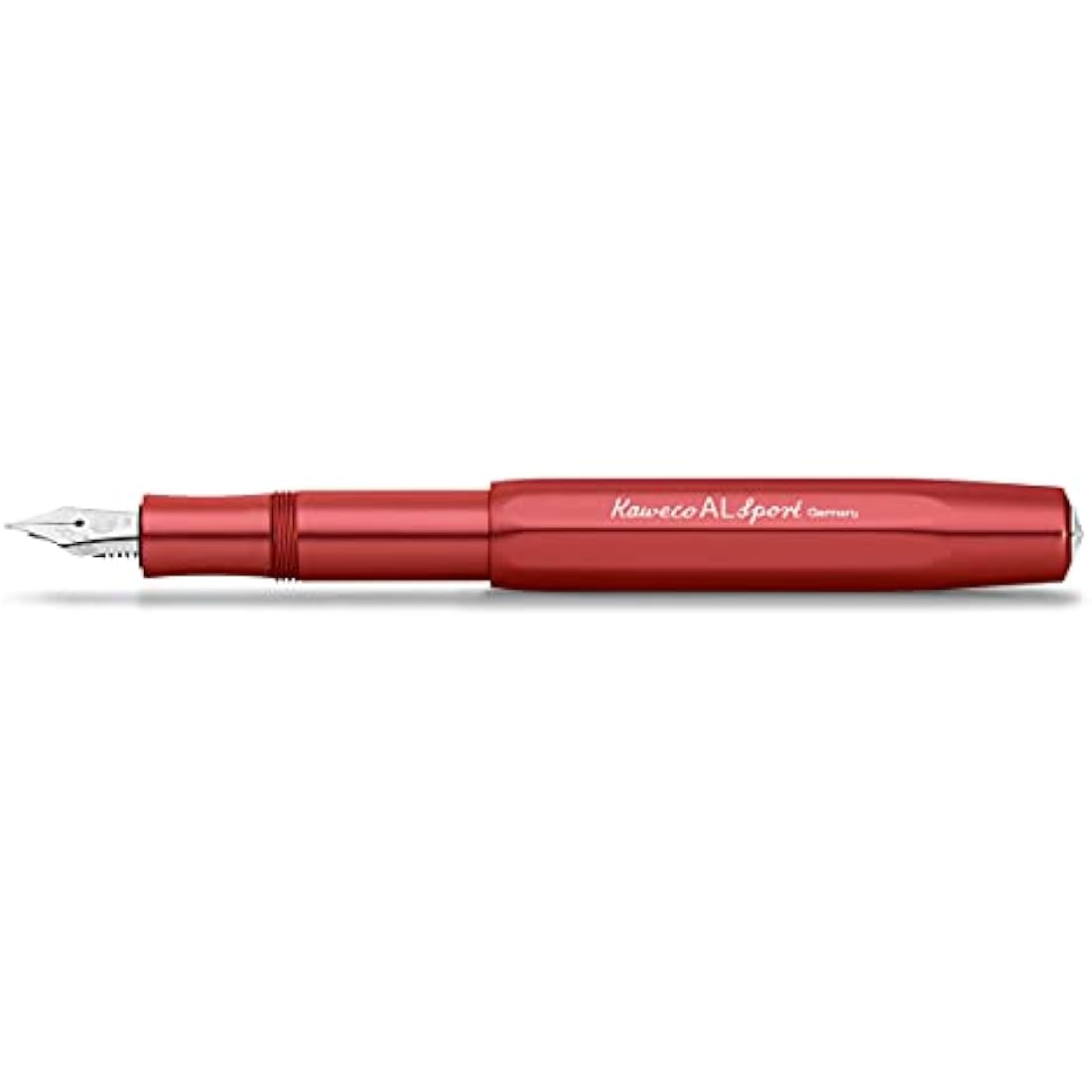 Kaweco AL SPORT Deep Red Fountain Pen I Premium Aluminium Fountain Pen for Ink Cartridges with High-Quality Steel Nib I Fountain Pen 13 cm I Fountain Pen in Red I Nib Width: F (Fine)