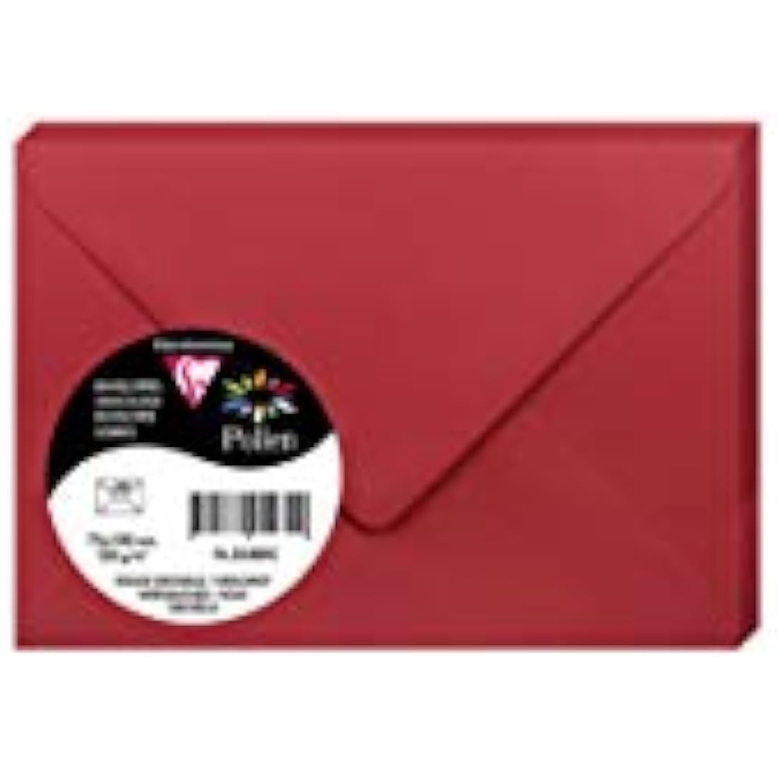 Clairefontaine - Ref 5580C - Pollen Envelopes (Pack of 20) - 75 x 100mm Sized, 120gsm Paper, Gummed Seal, Inkjet & Laser Printer Compatible, Acid Free - Intensive Red