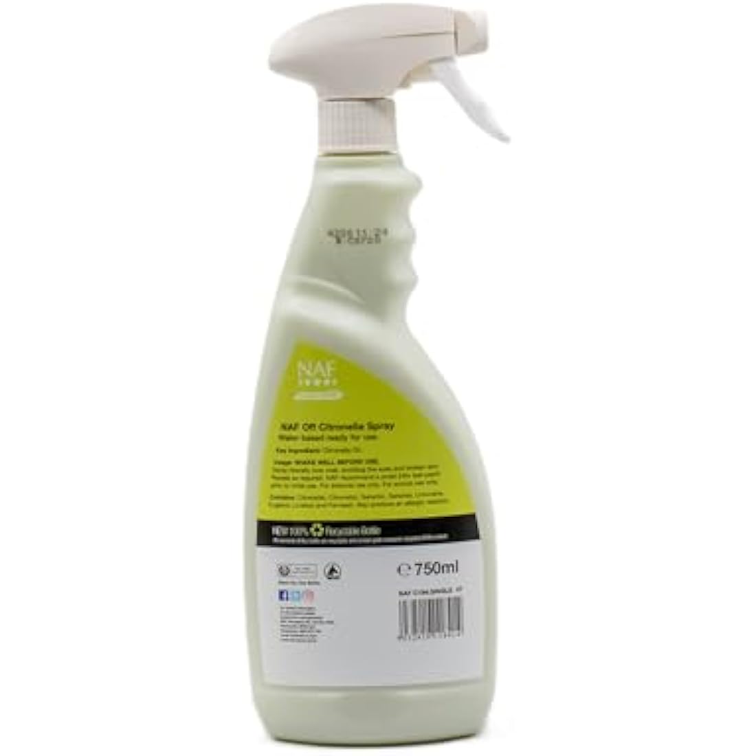NAF Off Citronella Spray – 750ml Natural Summer Spray for Horses – Long-Lasting Summer Protection with Citronella Oil
