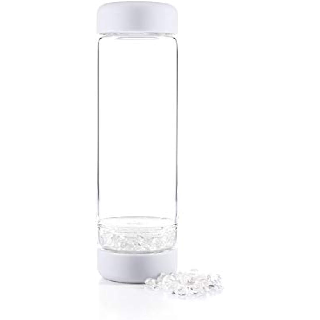 VitaJuwel inu! CRYSTAL cloud white | The Original DIY Crystal Water Bottle with Clear Quartz
