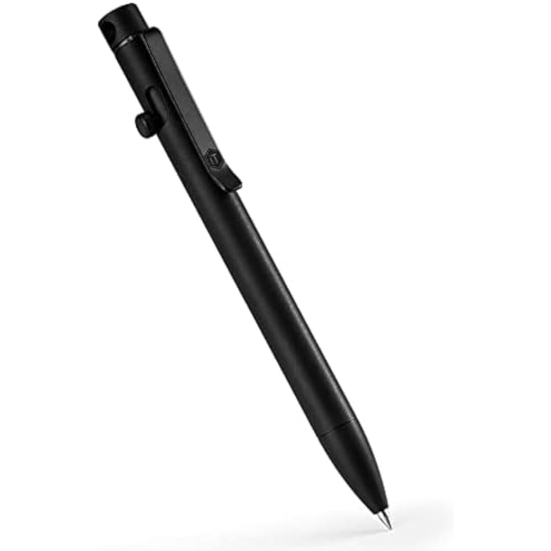 KeyUnity KP01 Ballpoint Pen with Clip, EDC Pocket Pen Titanium Alloy Retractable Metal Ballpoint Pen for Everyday Use,Black