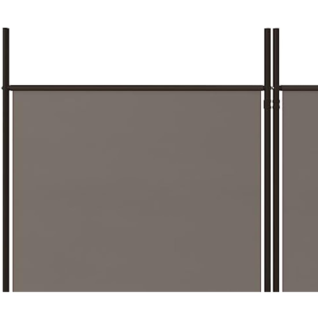 vidaXL 6-Panel Room Divider - Versatile And Durable Foldable Partition - Ideal for Privacy, Blocking Sunlight or Decor - Anthracite Fabric and Iron - 300x200 cm