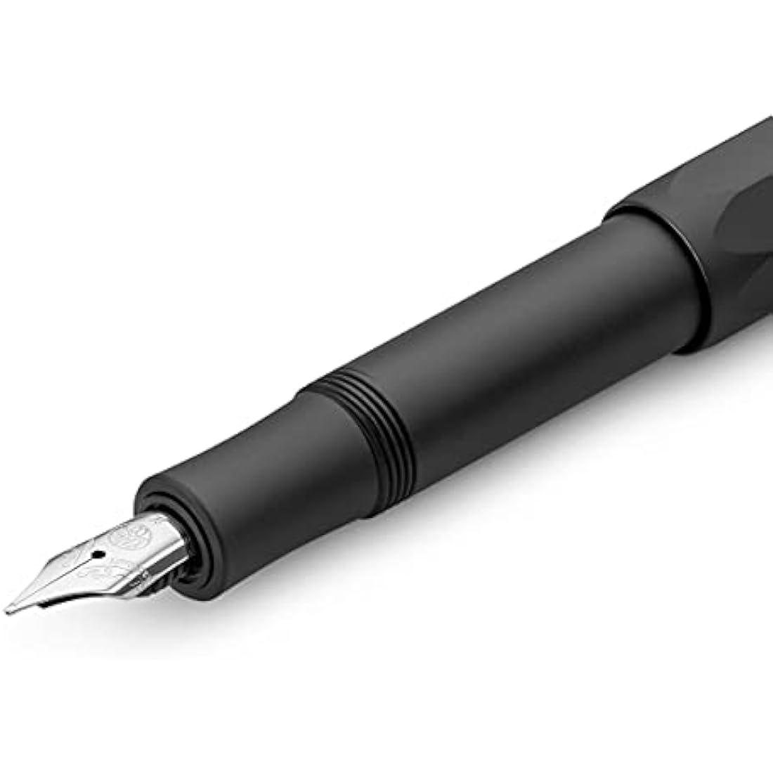 Kaweco AL SPORT Fountain Pen Black I Premium Fountain Pen for Ink Cartridges I Exclusive Fountain Pen 13 cm I Nib: B (Broad)