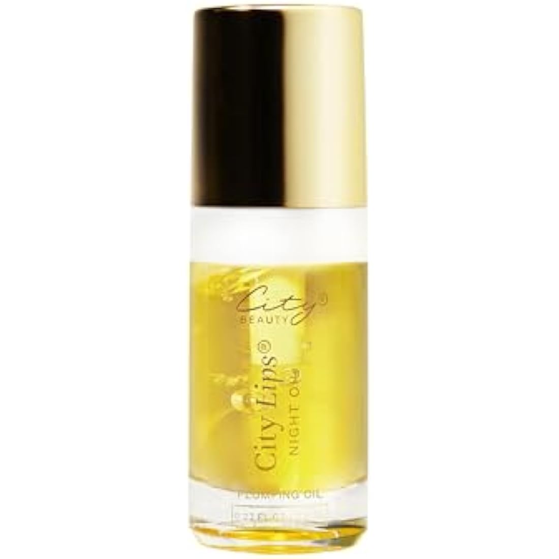City Beauty City Lips Night Oil - Plump, Hydrate, and Restore Overnight - Anti-Aging Lip Treatment - Conditioning Lip Oil with Hyaluronic Acid & Plant Extracts