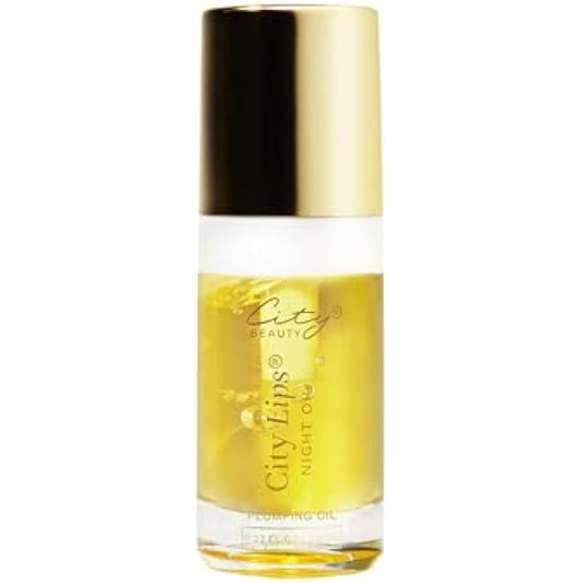 City Beauty City Lips Night Oil - Plump, Hydrate, and Restore Overnight - Anti-Aging Lip Treatment - Conditioning Lip Oil with Hyaluronic Acid & Plant Extracts